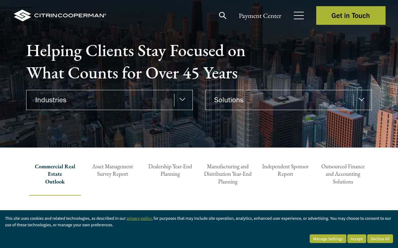 Citrin Cooperman website screenshot