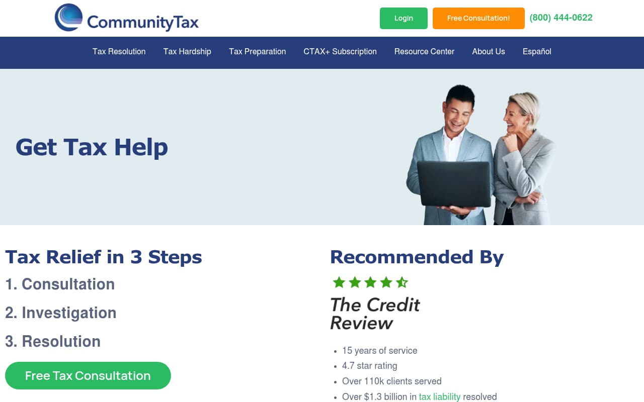Community Tax website screenshot