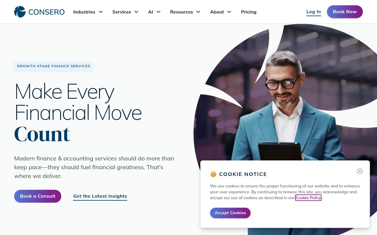 Consero Global website screenshot