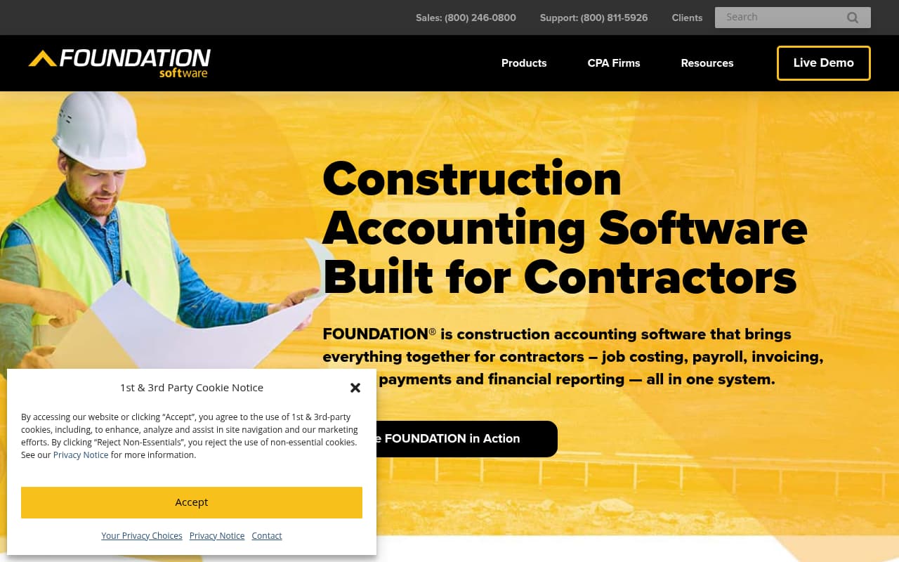 Foundation Software website screenshot