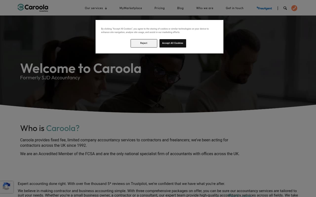 SJD Accountancy website screenshot