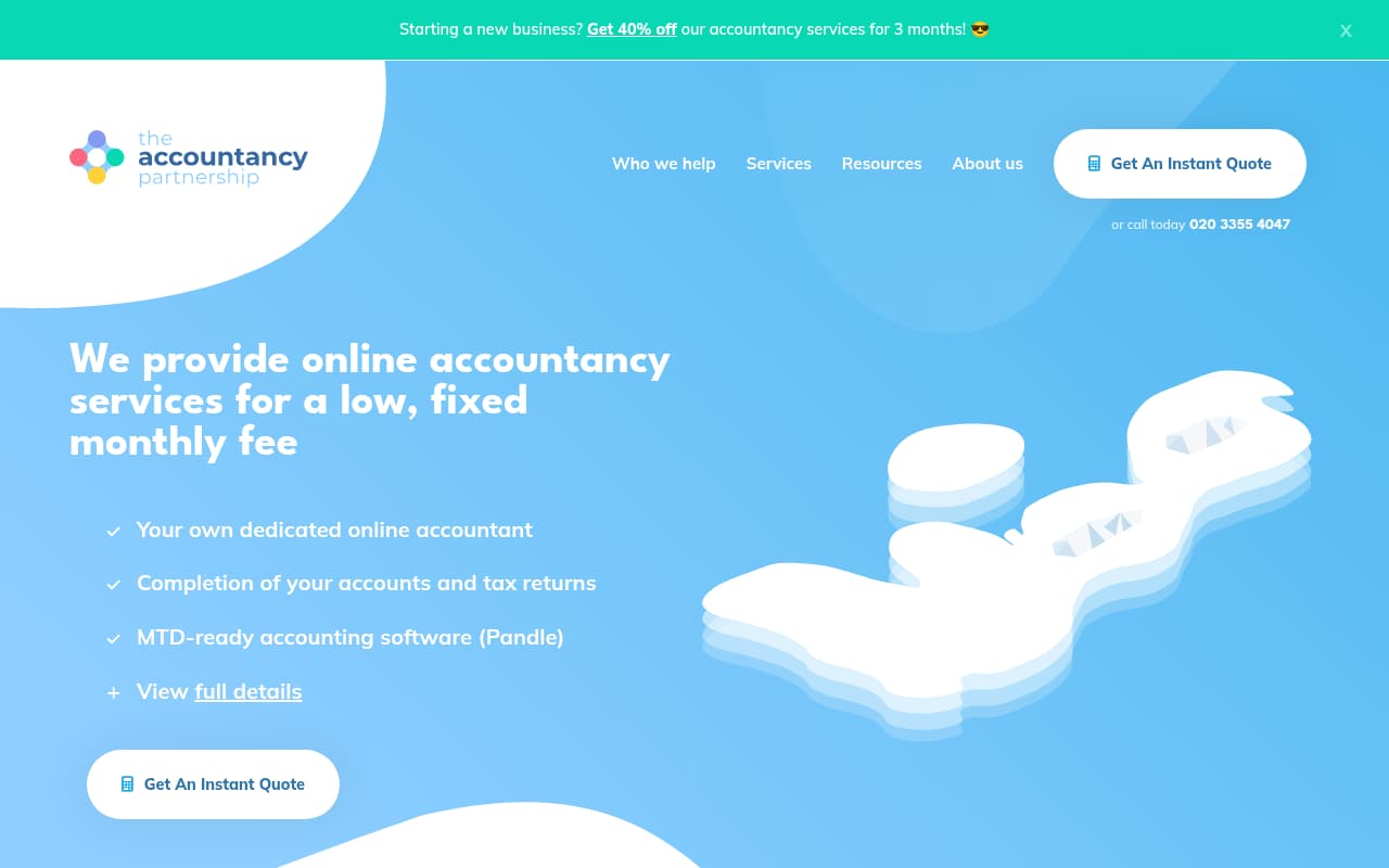 The Accountancy Partnership website screenshot