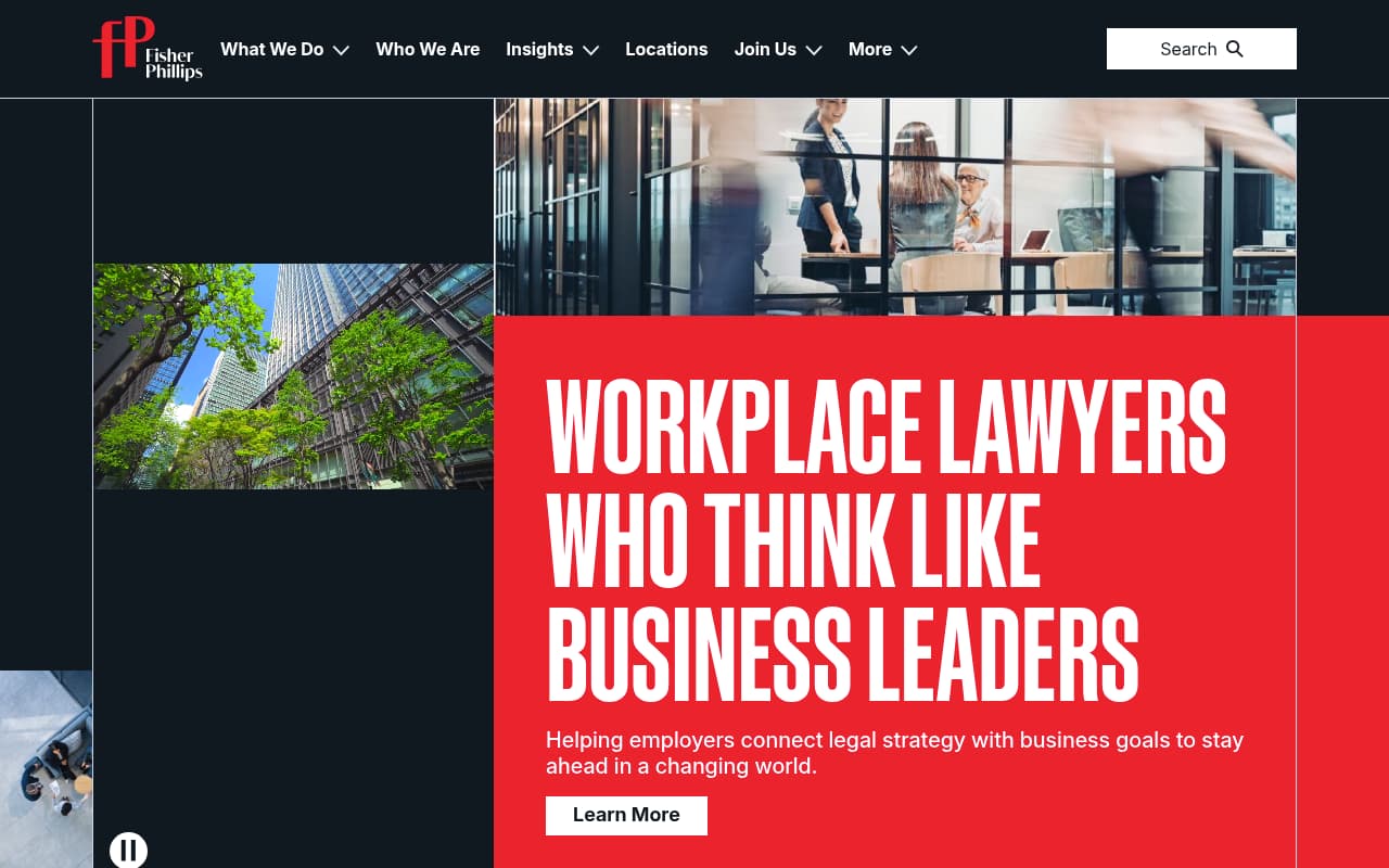 Fisher & Phillips website screenshot