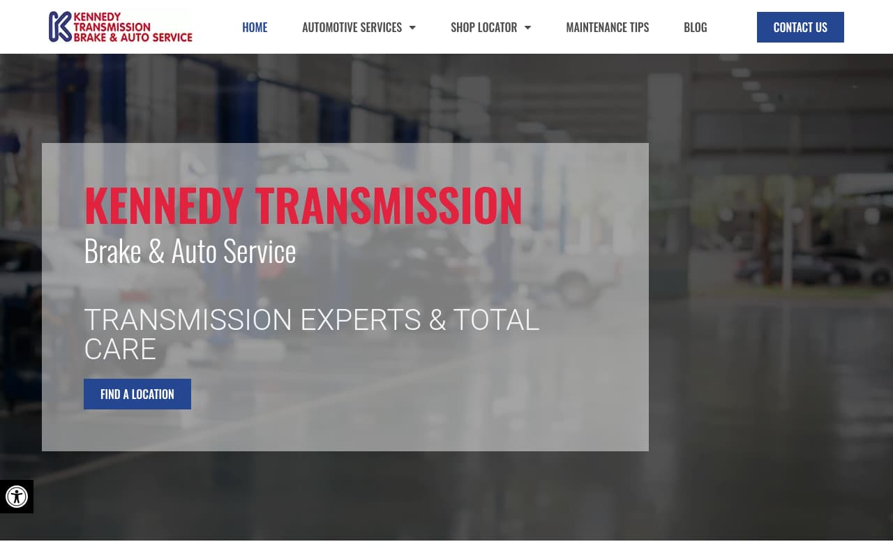 Kennedy Transmission Brake & Auto Service website screenshot