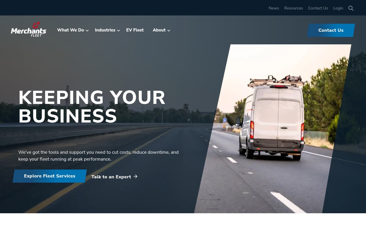 Merchants Fleet website screenshot