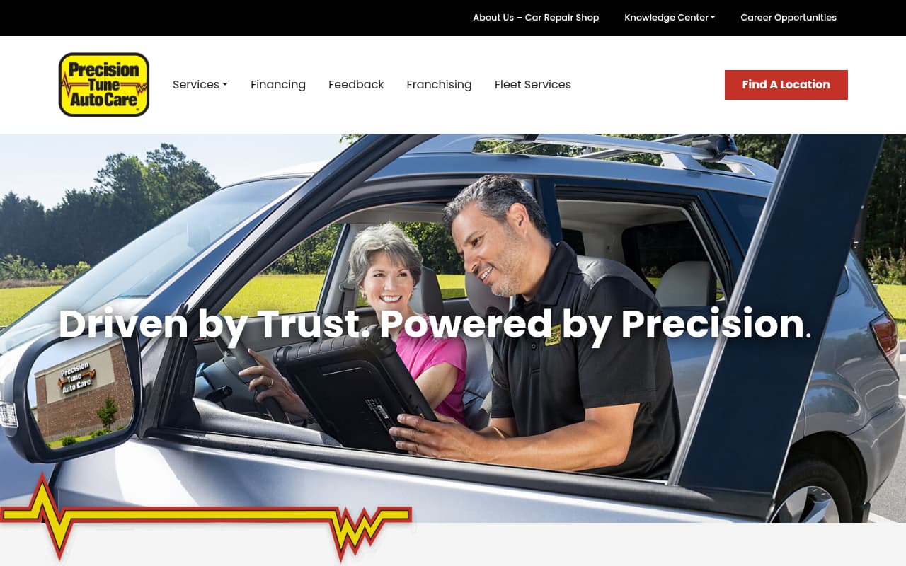 Precision Tune Auto Care website screenshot
