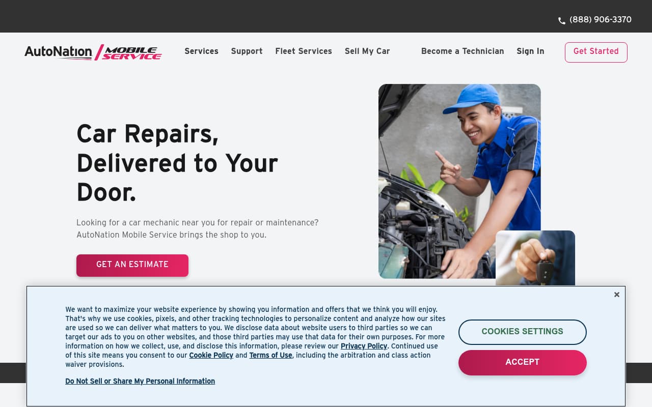 RepairSmith website screenshot