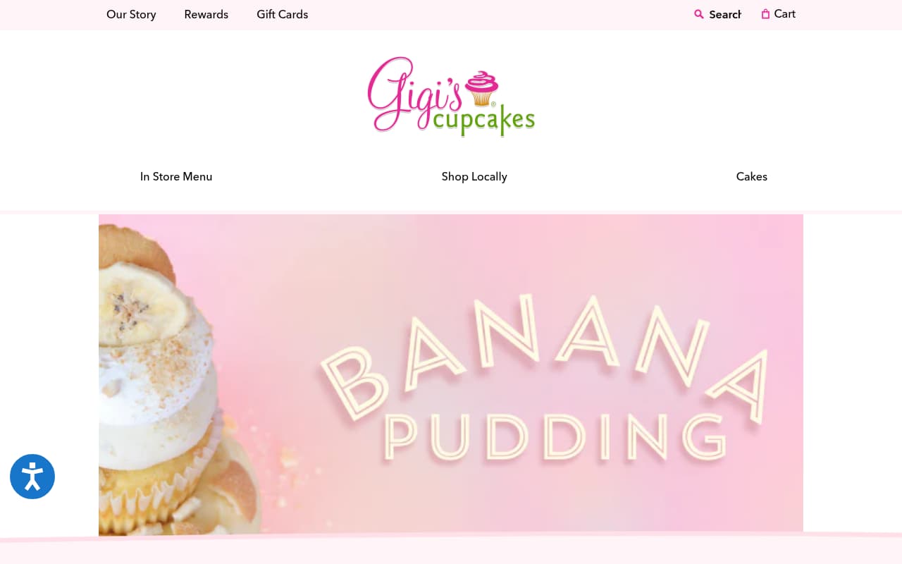 Gigi's Cupcakes website screenshot