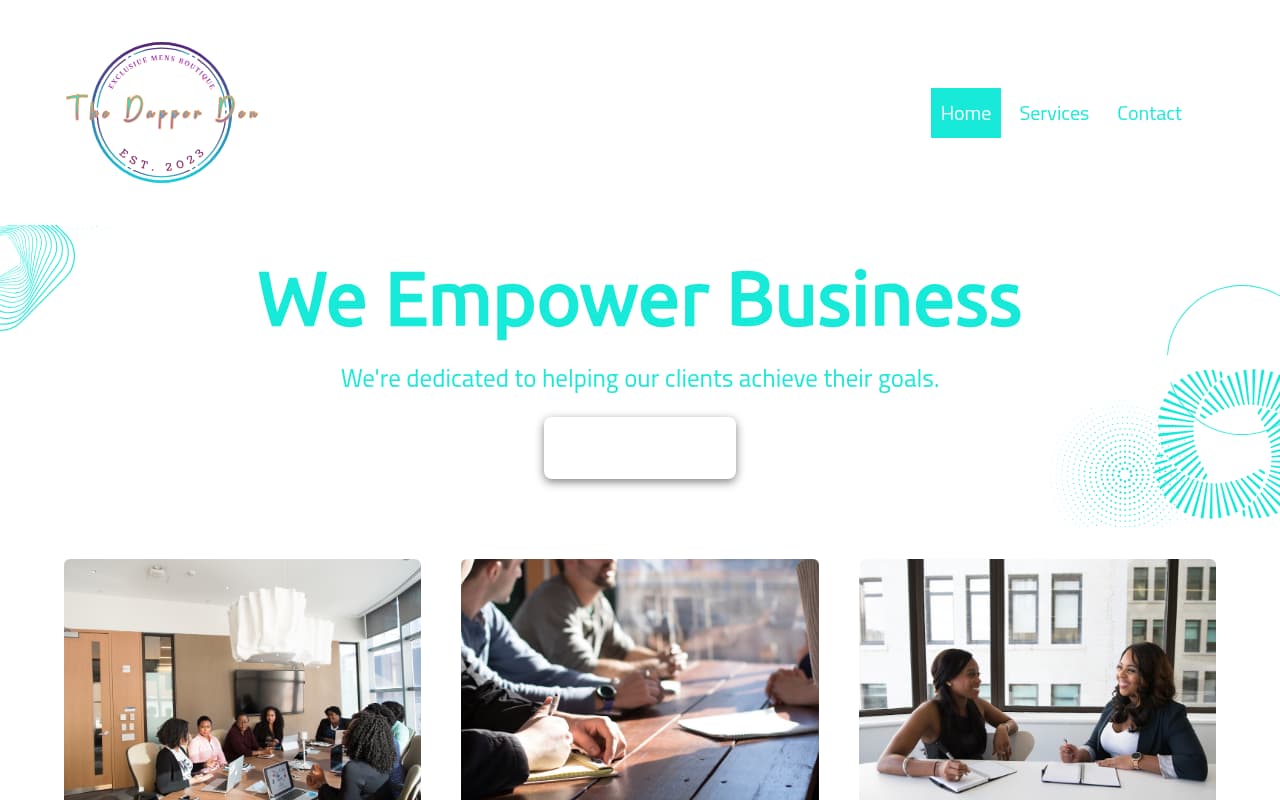 The Dapper Den website screenshot