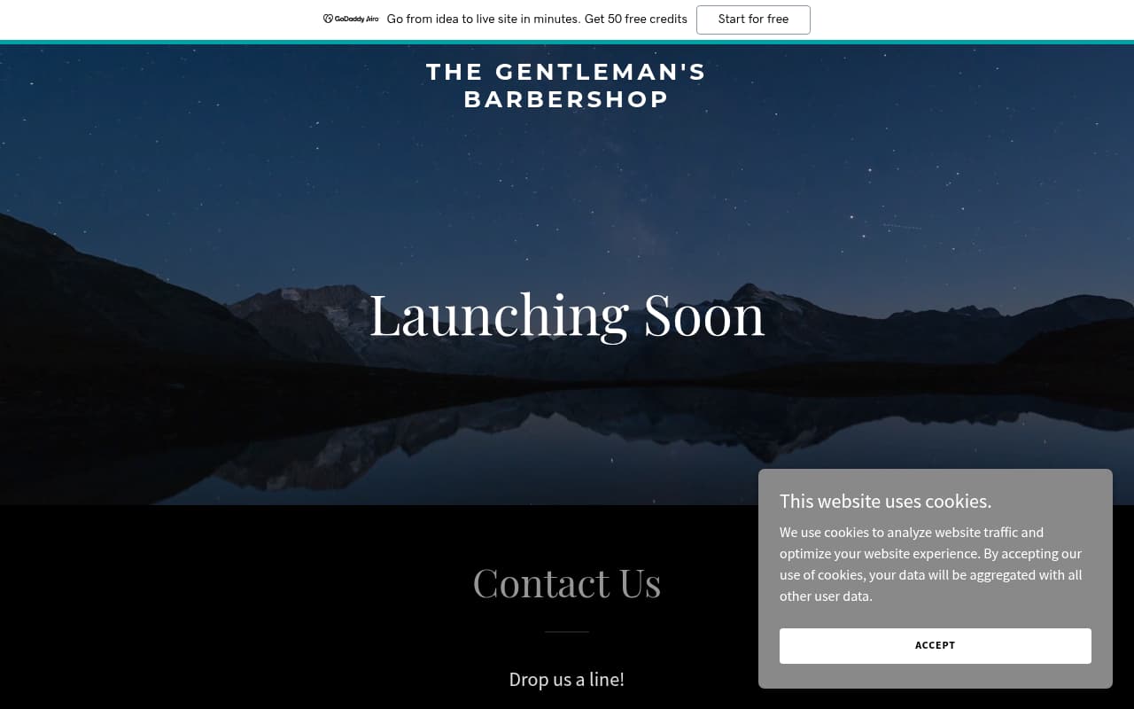 The Gentleman's Barbershop website screenshot