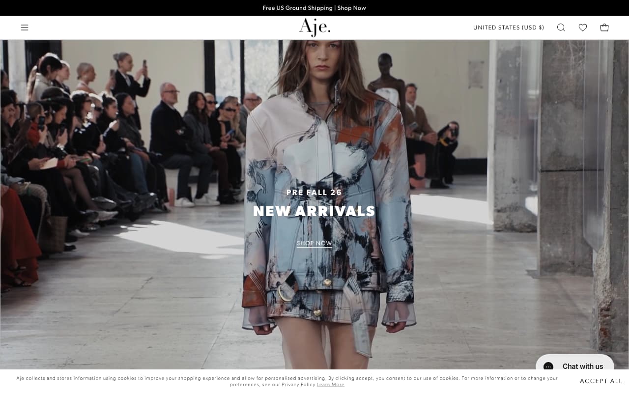 Aje website screenshot