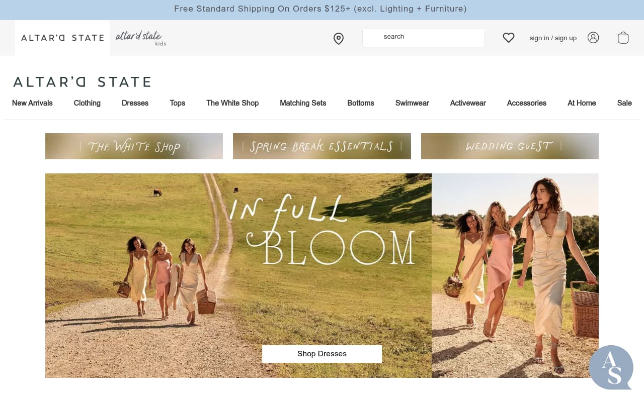 Altar'd State website screenshot