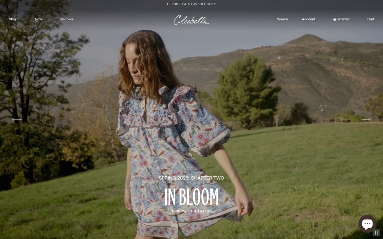 Cleobella website screenshot