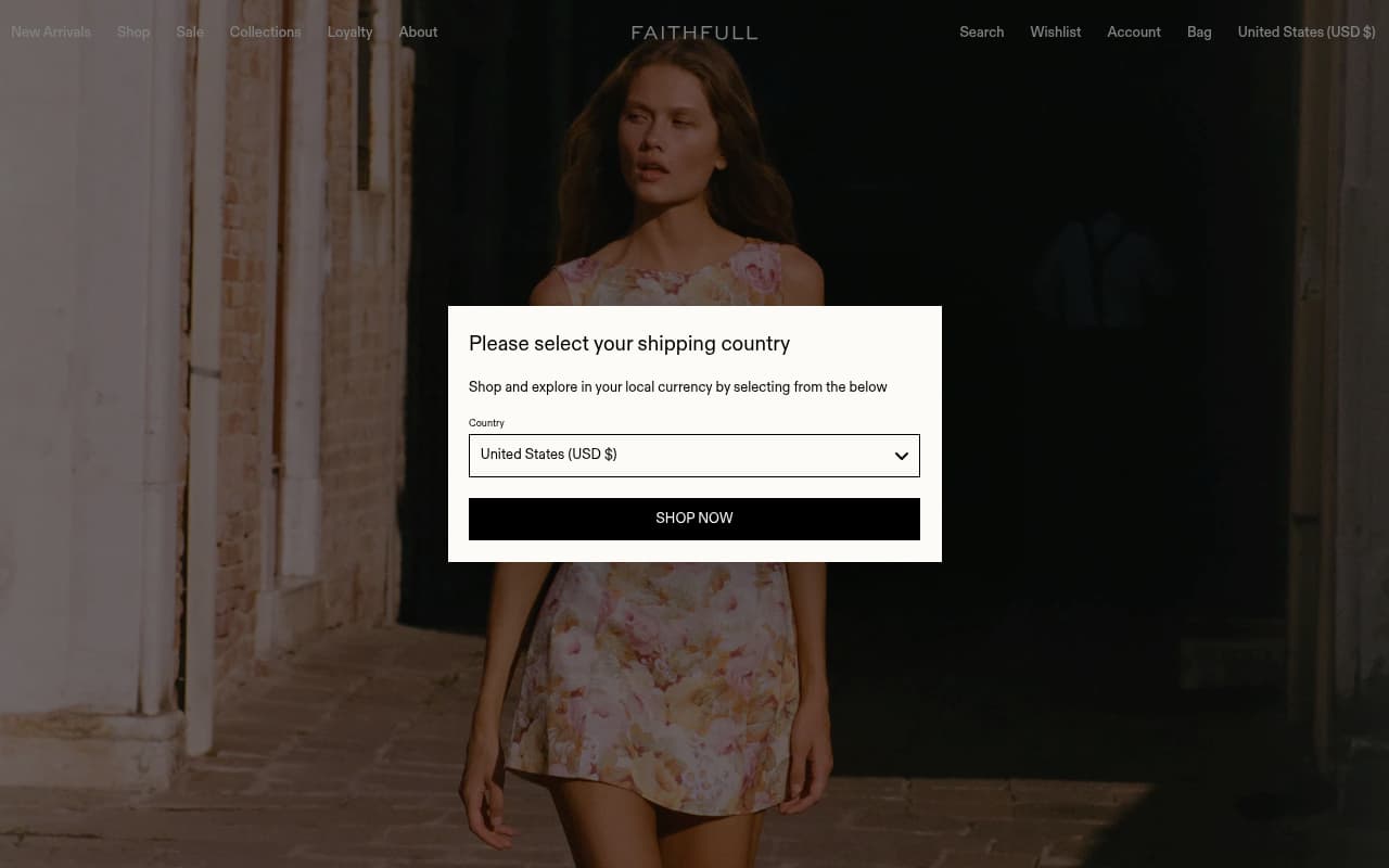 Faithfull the Brand website screenshot