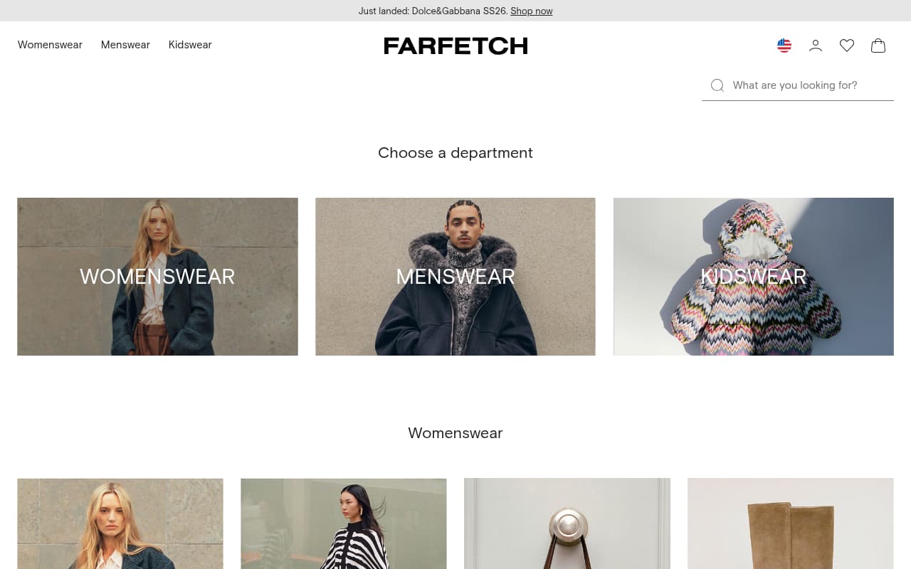 Farfetch website screenshot