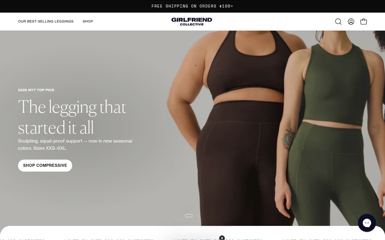 Girlfriend Collective website screenshot