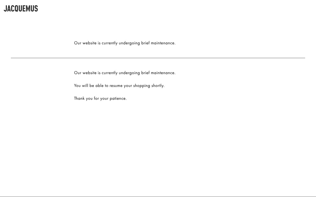 Jacquemus website screenshot