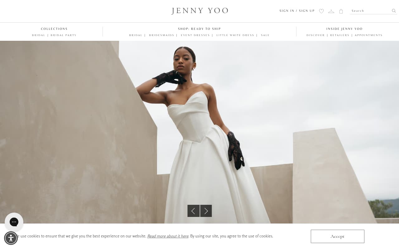 Jenny Yoo website screenshot
