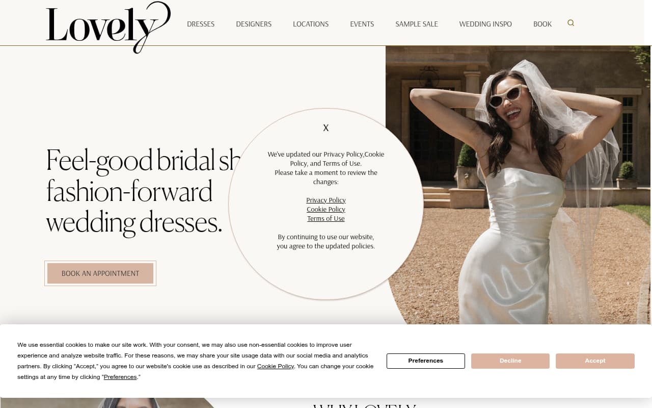 Lovely Bride website screenshot