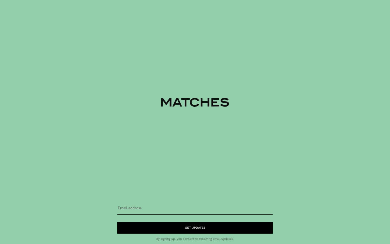 Matches Fashion website screenshot
