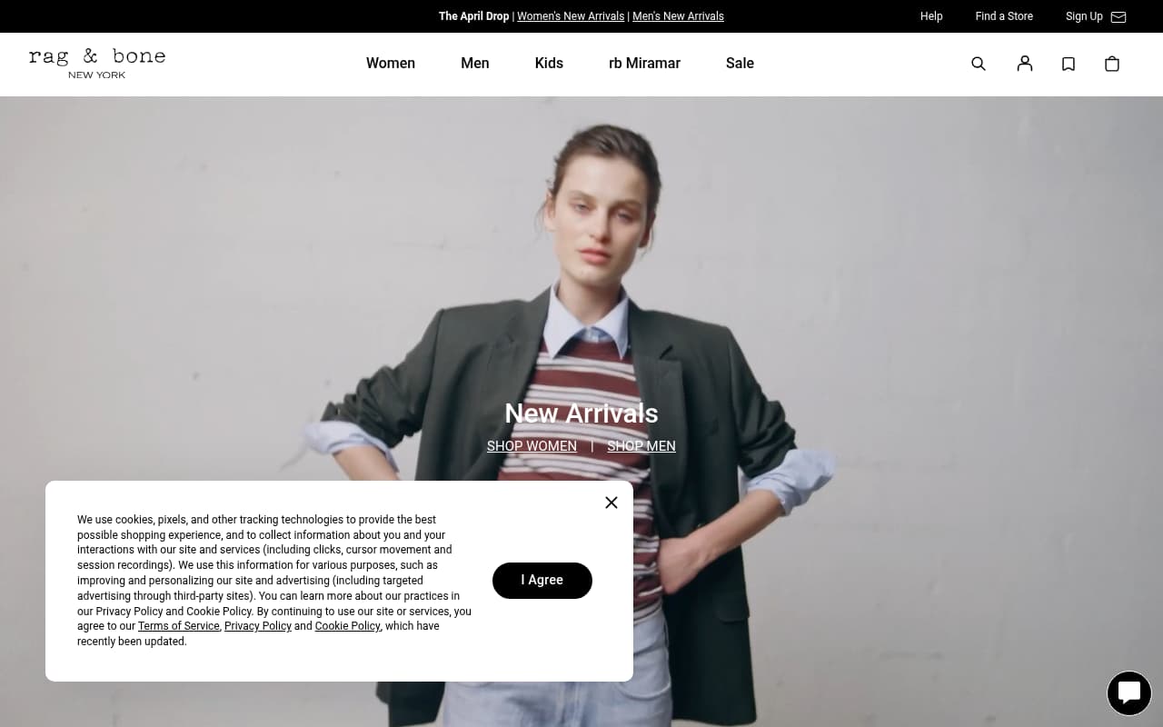 Rag & Bone website screenshot
