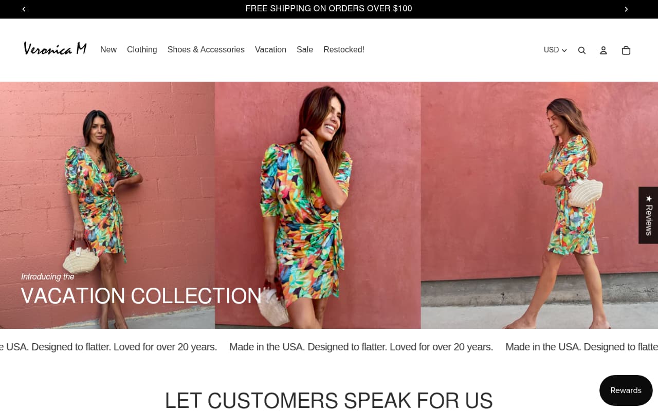 Veronica M website screenshot