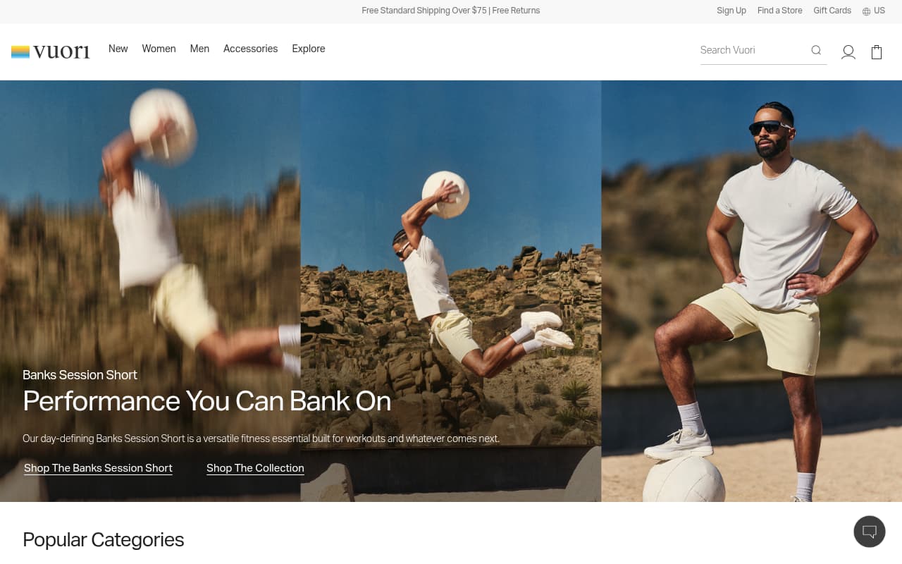 Vuori website screenshot