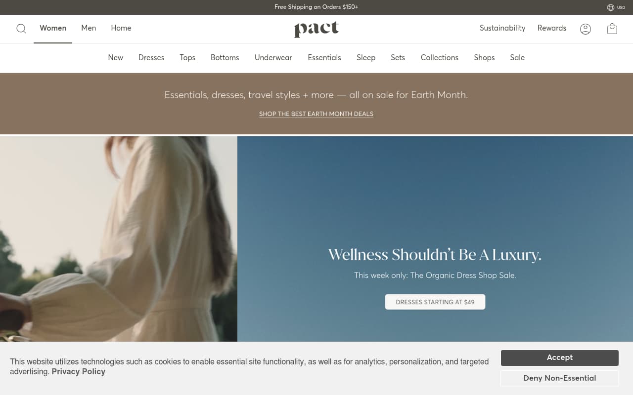 Pact website screenshot