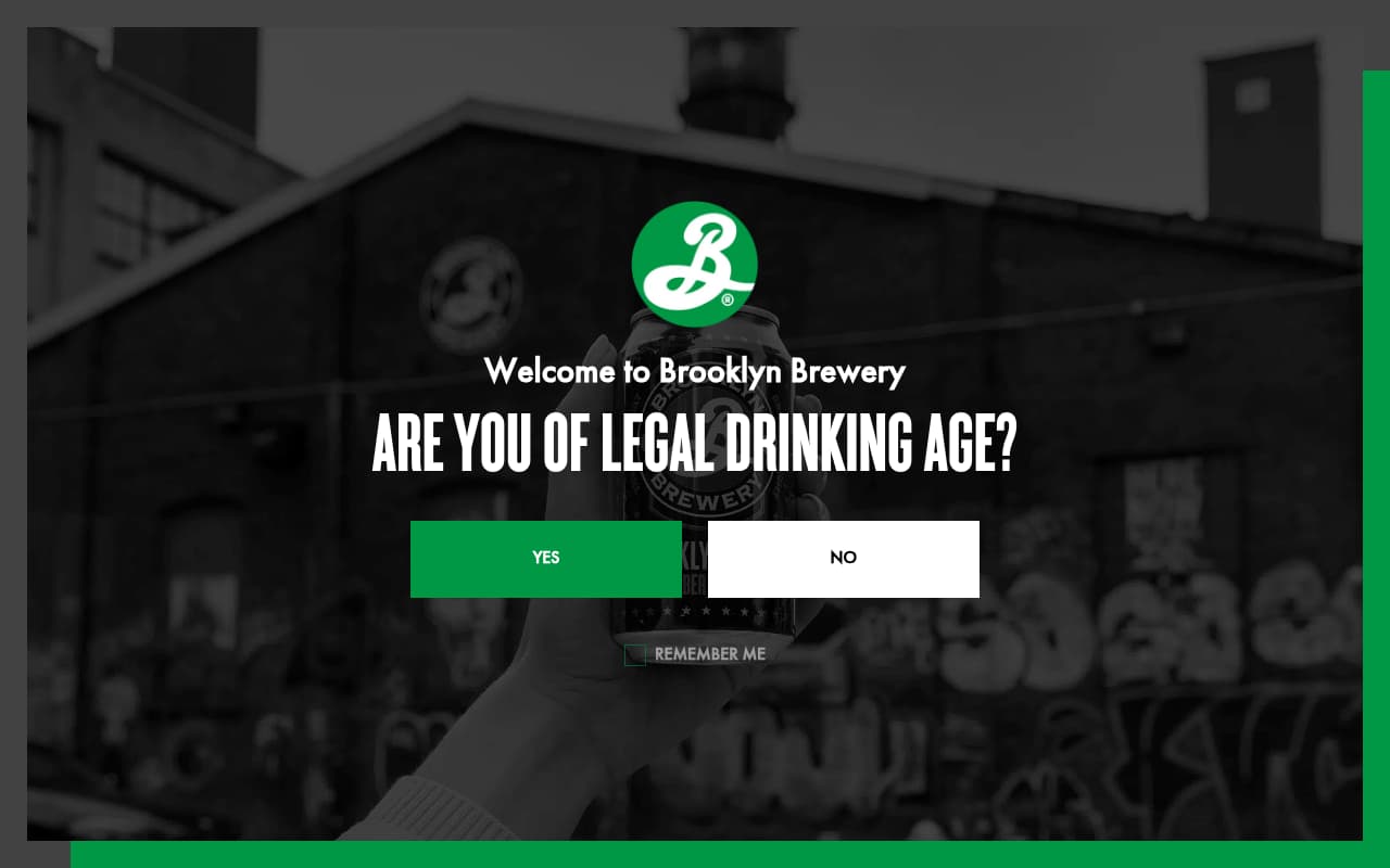 Brooklyn Brewery website screenshot