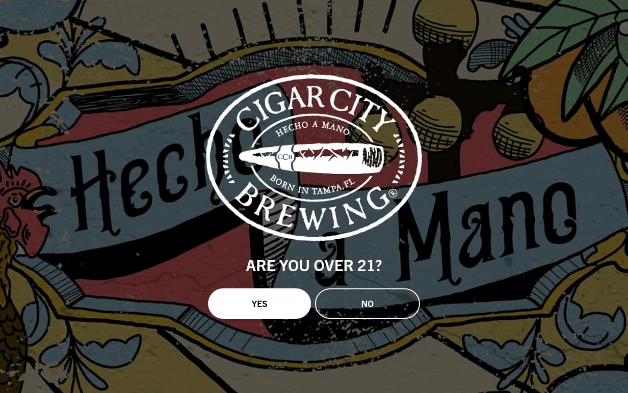 Cigar City Brewing website screenshot
