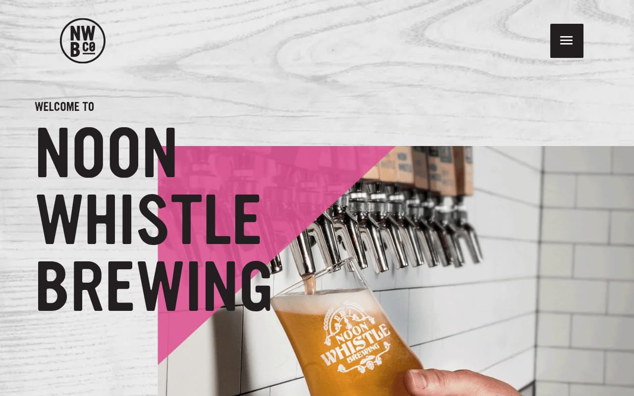 Noon Whistle Brewing website screenshot
