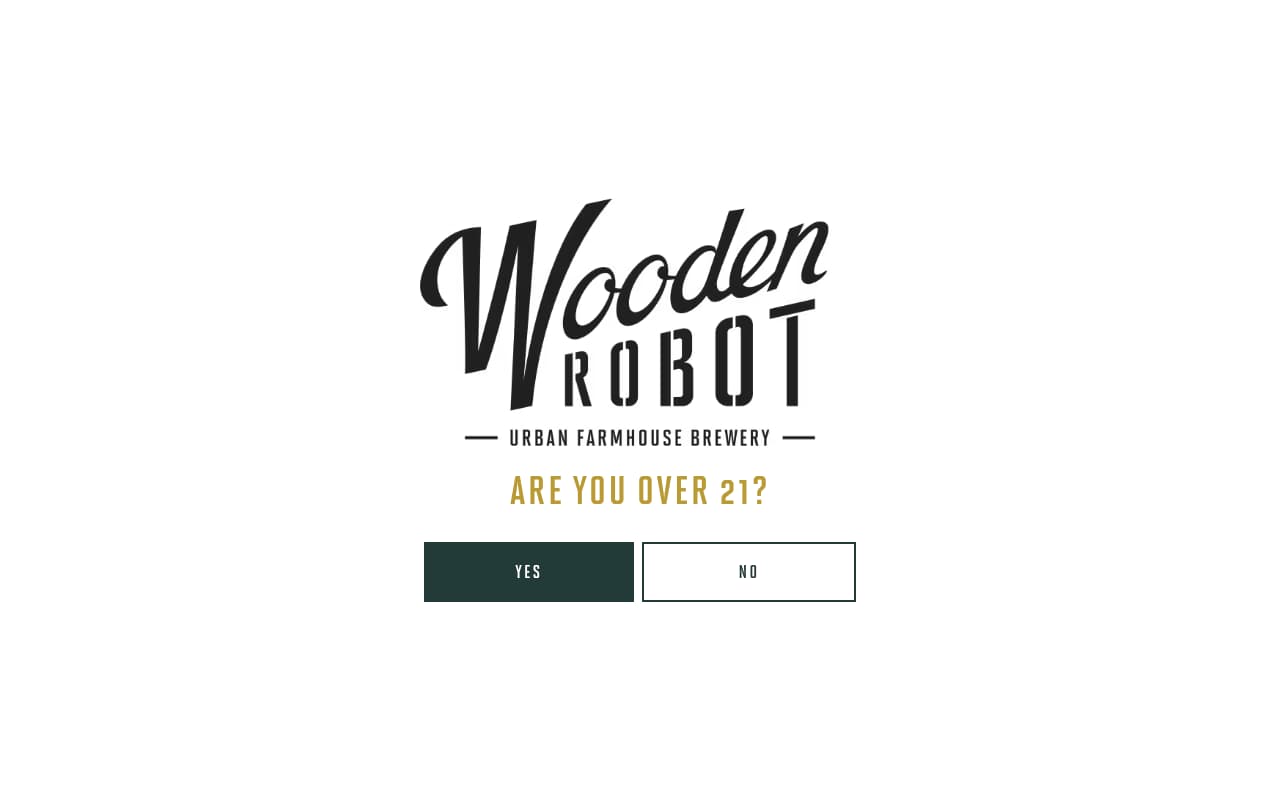 Wooden Robot Brewery website screenshot