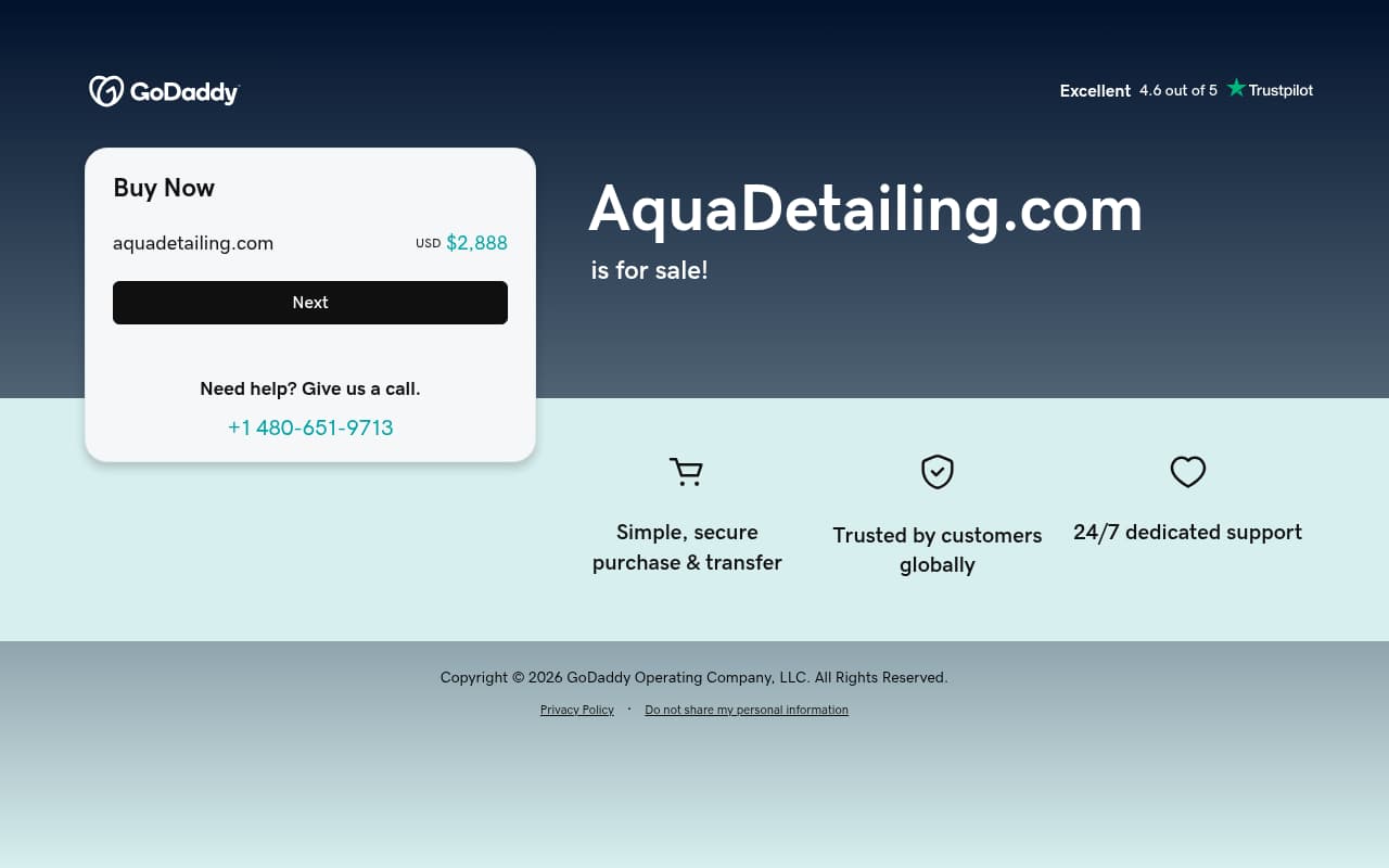 Aqua Detailing website screenshot