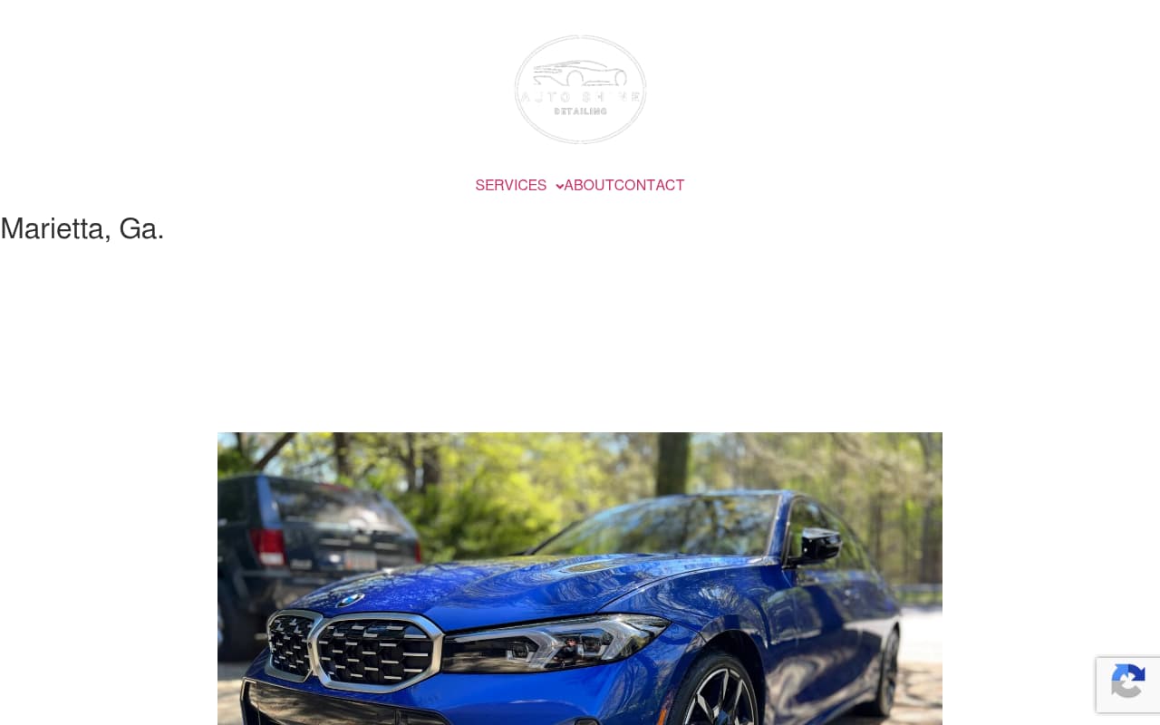 AutoShine Detailing website screenshot