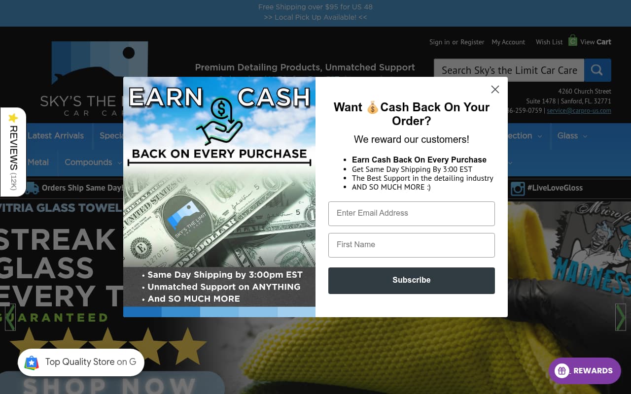 CarPro website screenshot
