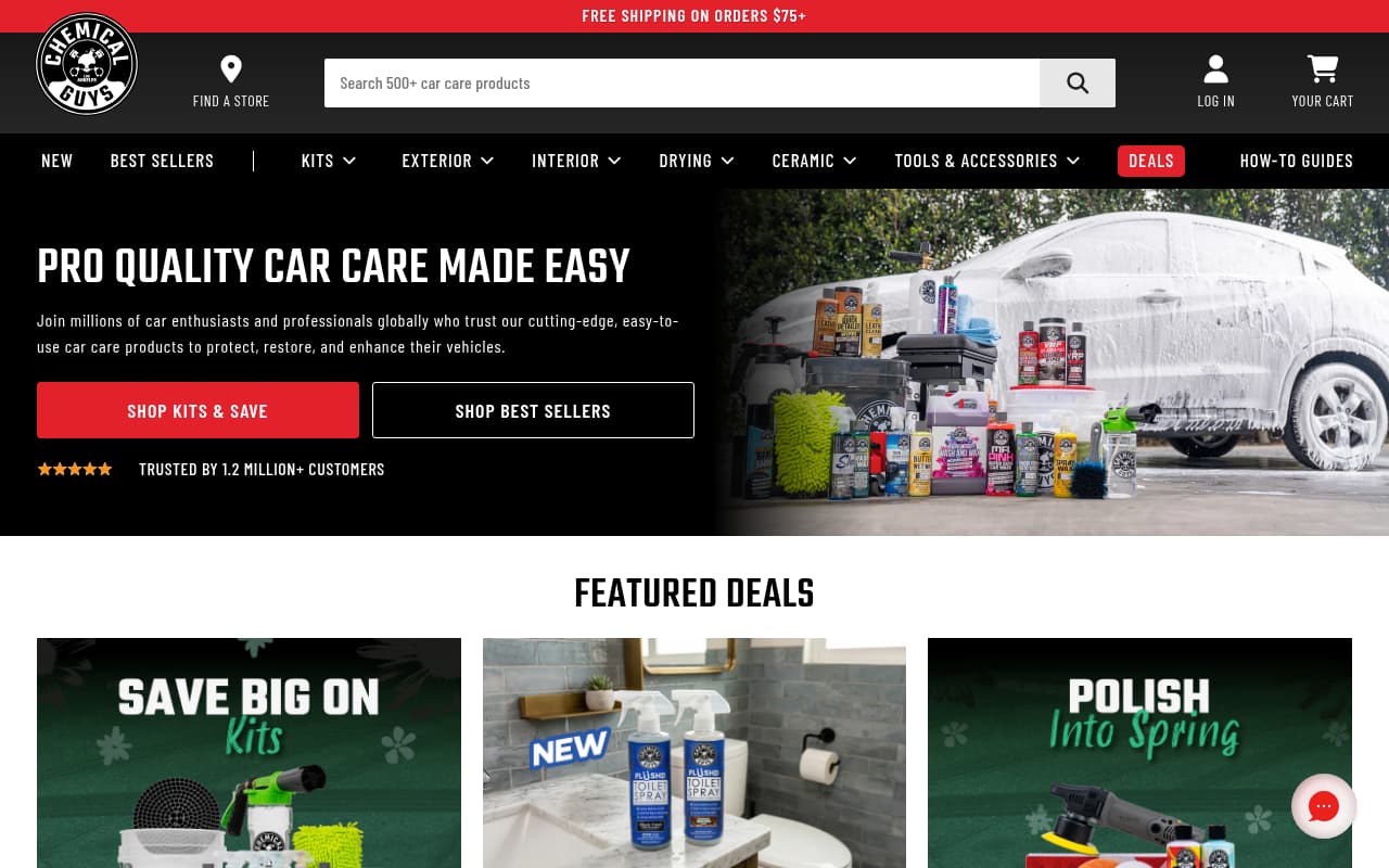 Chemical Guys website screenshot