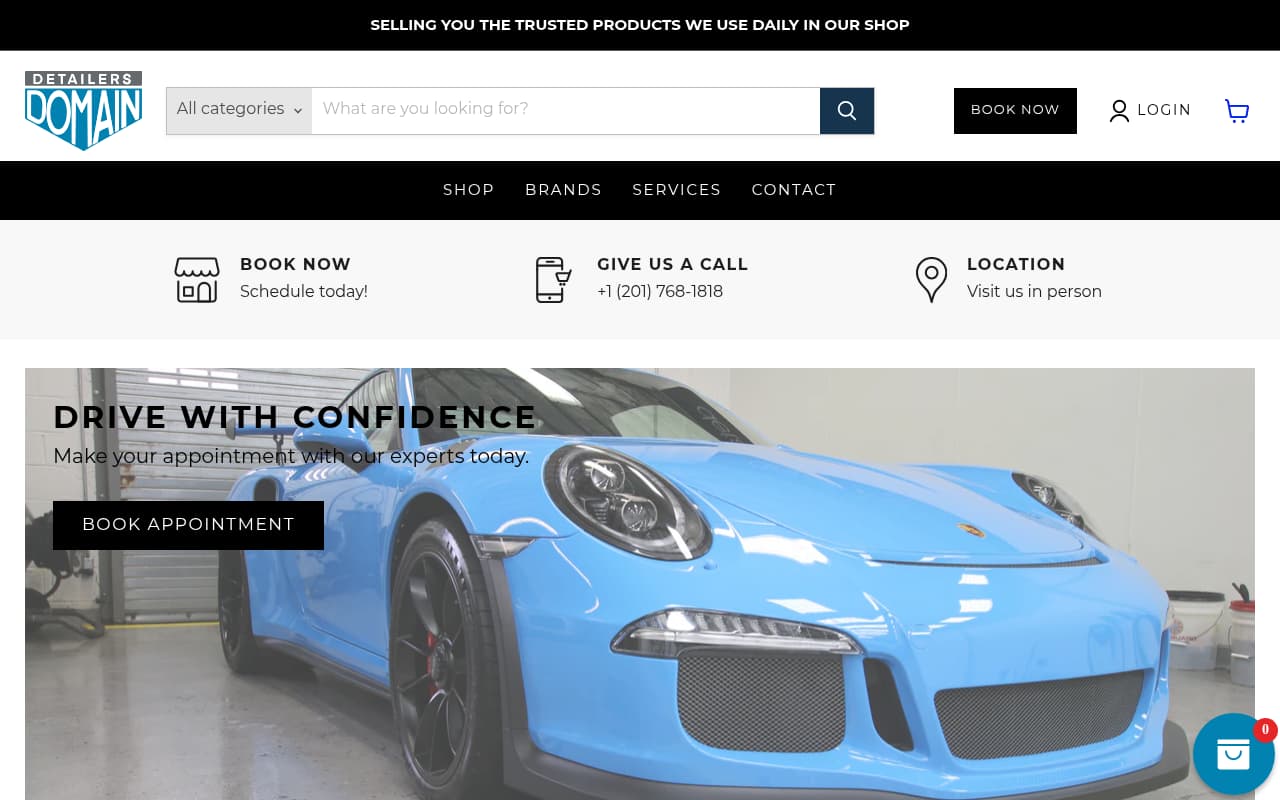 Detailers Domain website screenshot