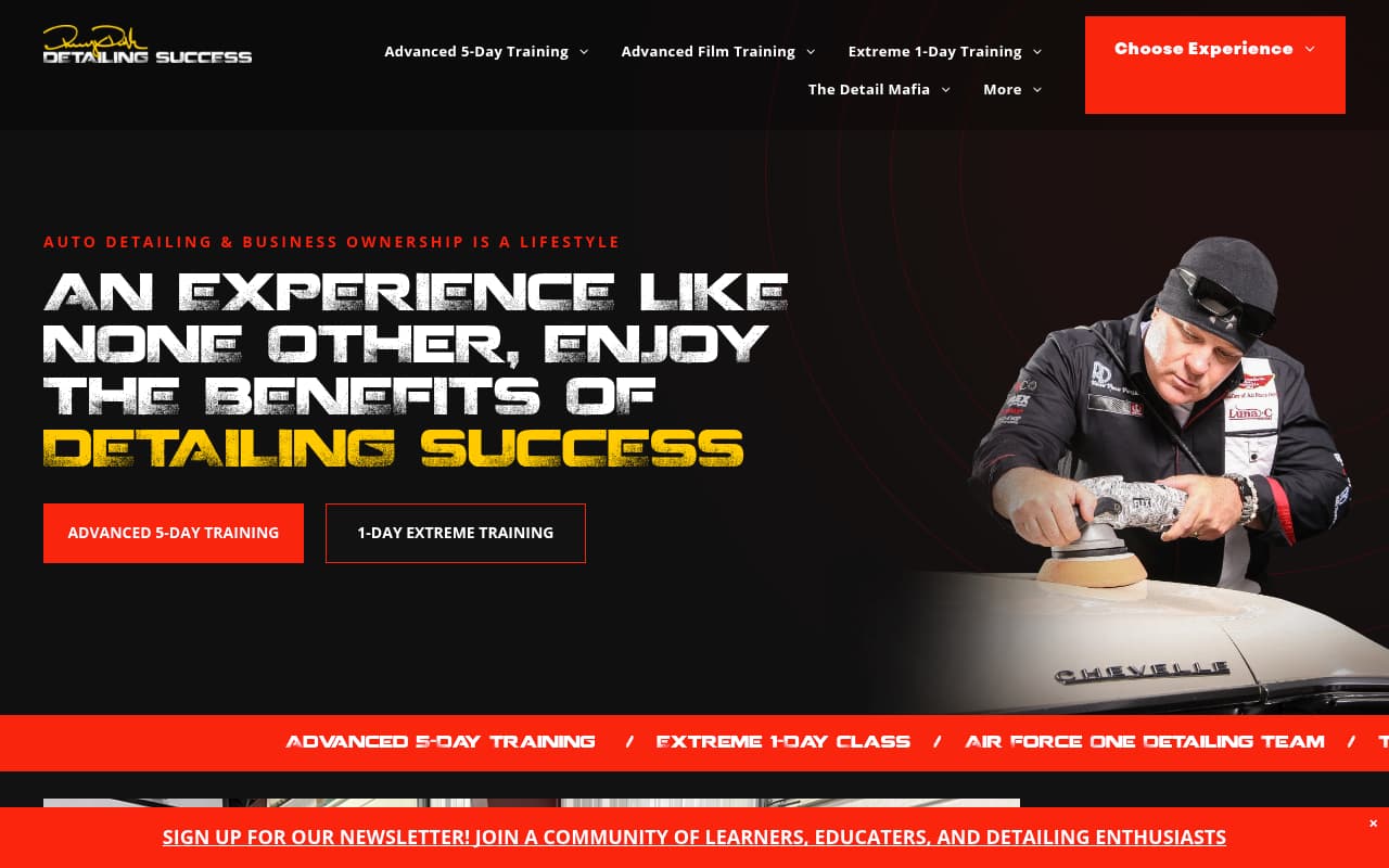 Detailing Success website screenshot