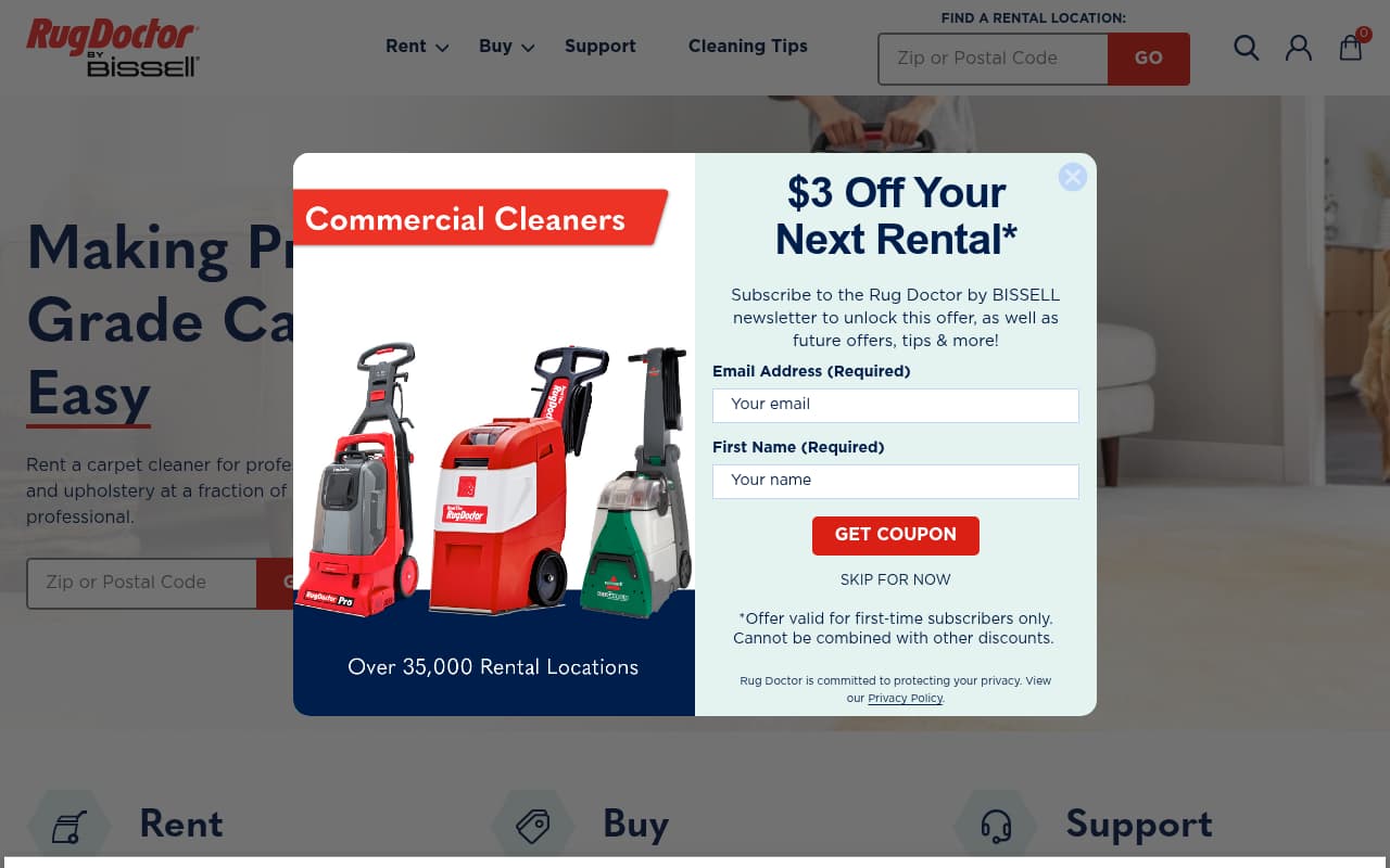 Carpet Doctor website screenshot