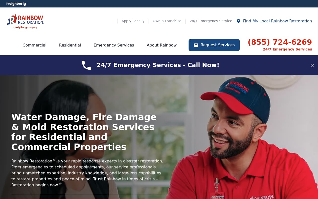 Rainbow International website screenshot