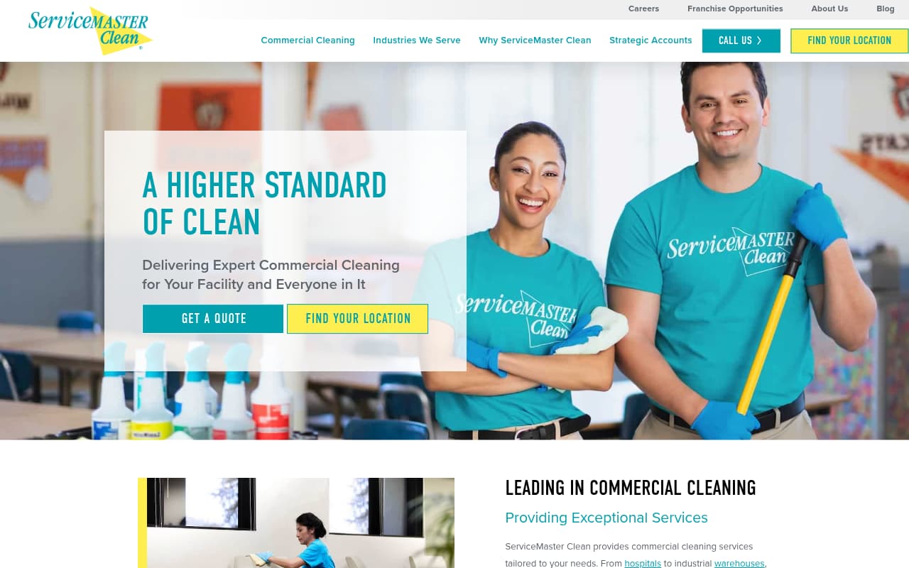 ServiceMaster Clean website screenshot