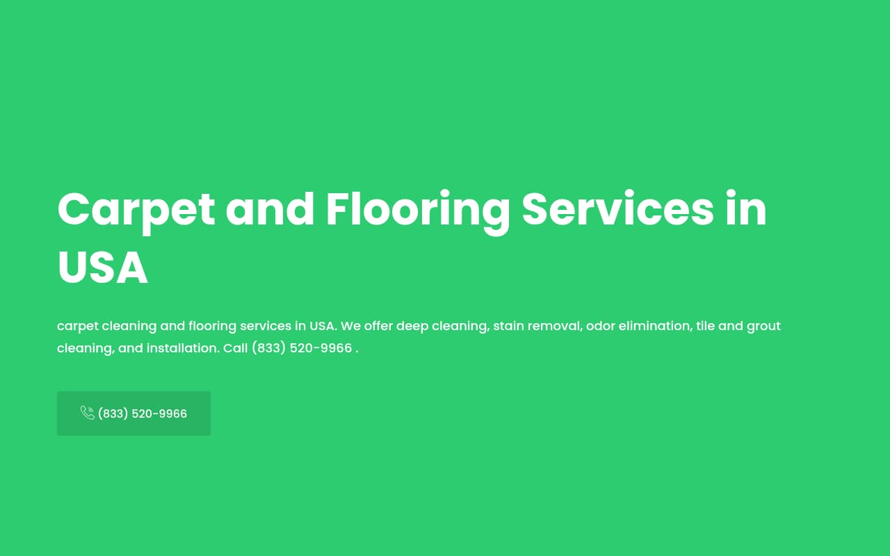 Swift Carpet Cleaning website screenshot