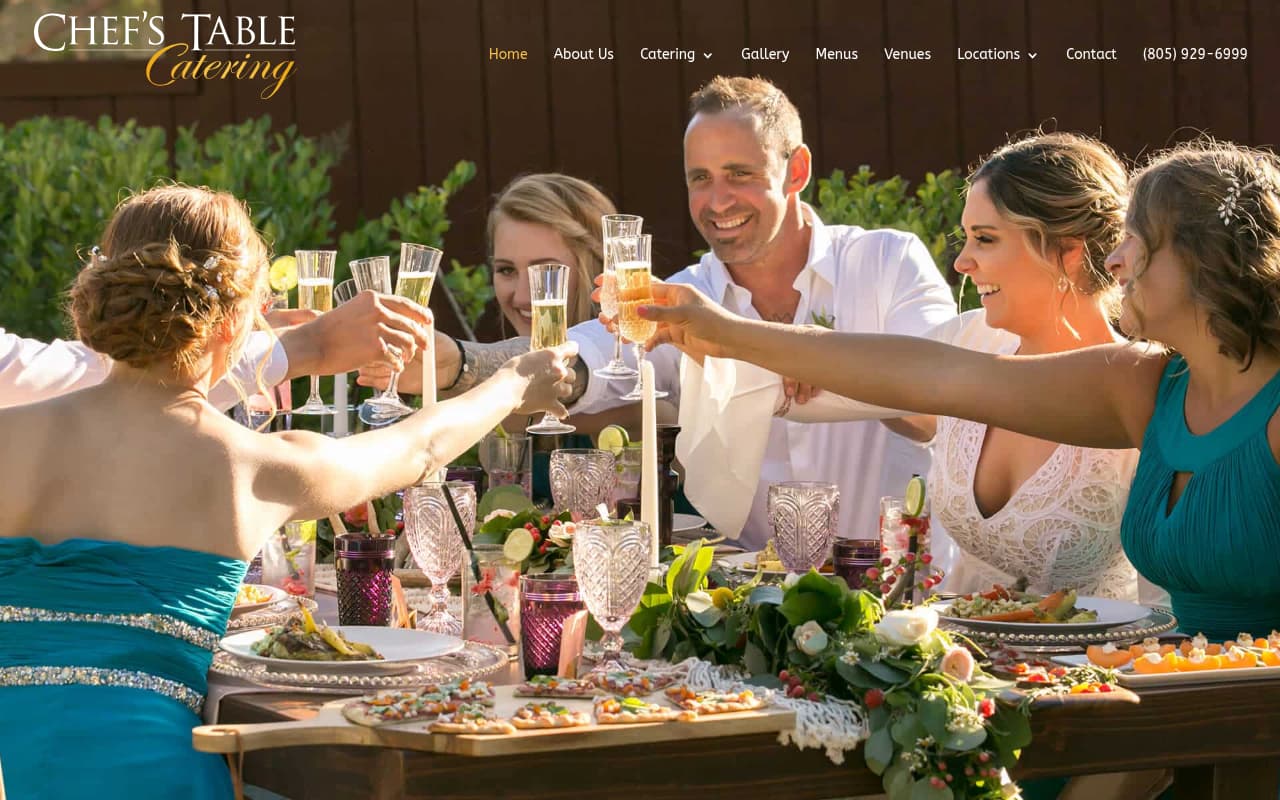 Chef's Table Catering website screenshot