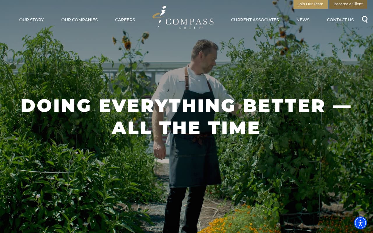 Compass Group Catering website screenshot