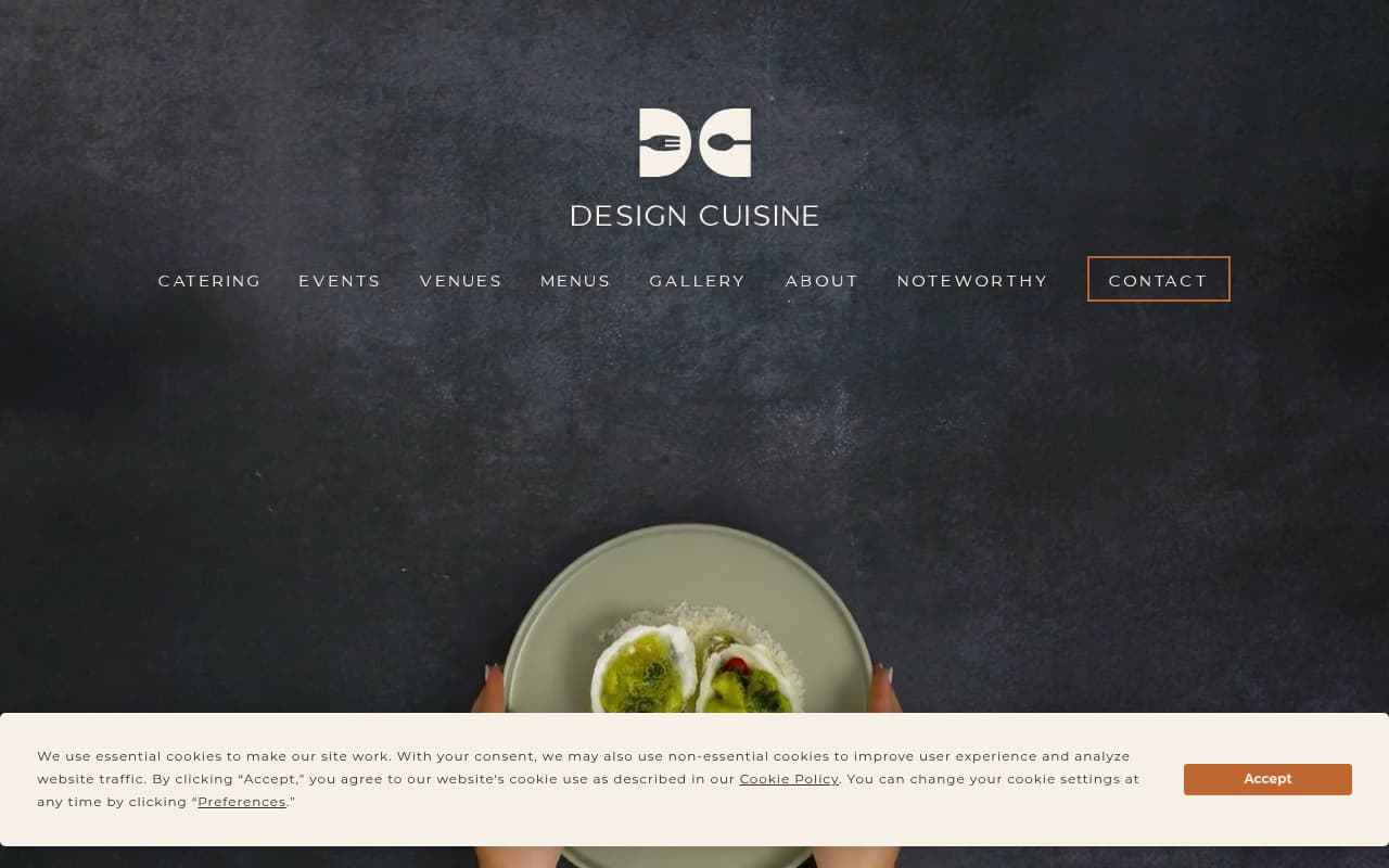 Design Cuisine website screenshot