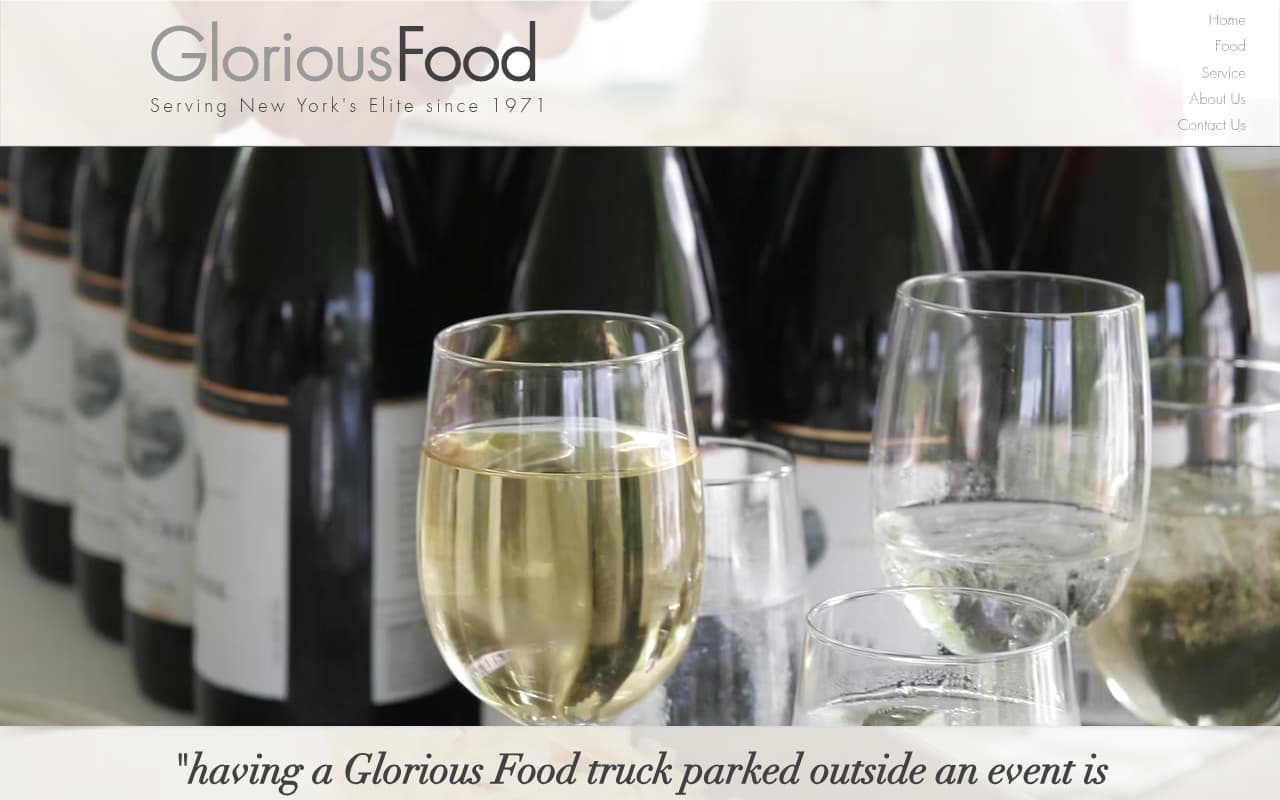 Glorious Food website screenshot