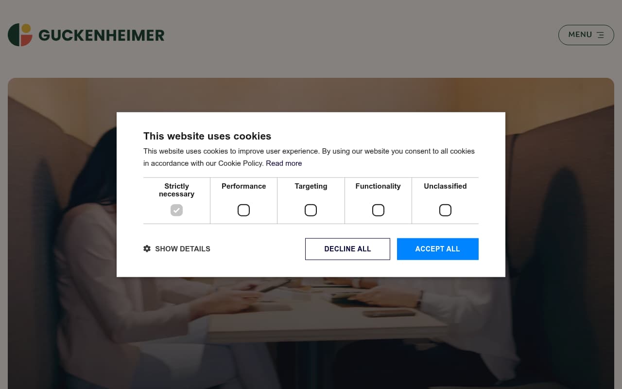 Guckenheimer website screenshot