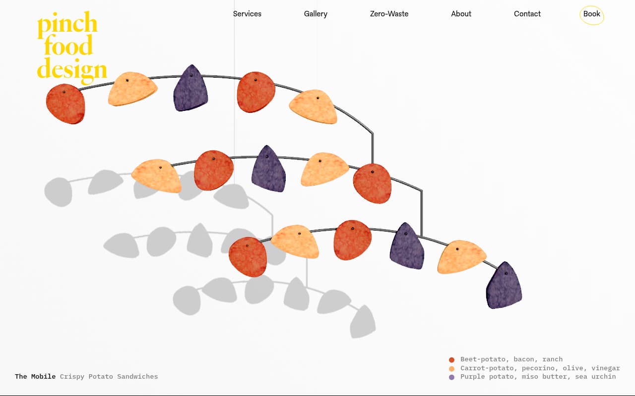 Pinch Food Design website screenshot