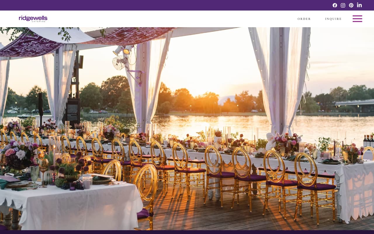 Ridgewells Catering website screenshot