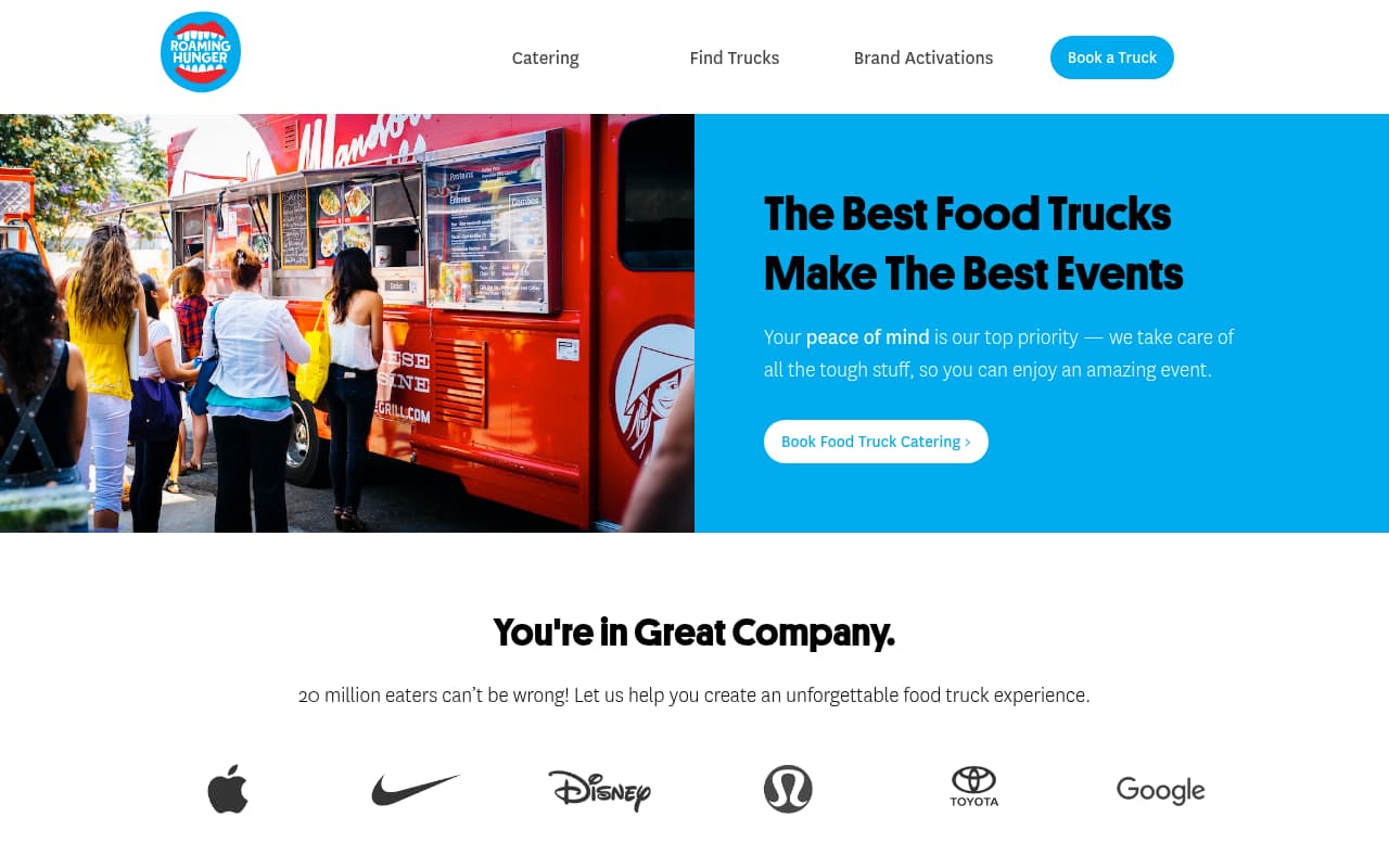 Roaming Hunger website screenshot